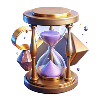 impressive creative Antique Hourglass Side View Isolated high resolution png