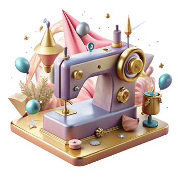 extraordinary artistic Antique Sewing Machine with Foot Pedal Transparent Background high quality png