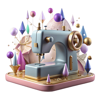 elegant vintage Antique Sewing Machine with Foot Pedal Transparent Background high quality png