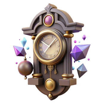 beautiful traditional Antique Wall Clock with Pendulum Detail Isolated exclusive png
