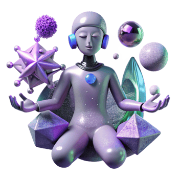 stunning artistic Astral Projection Figure with Purple Nebula Isolated detailed png