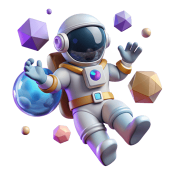 dramatic traditional Astronaut Floating in Space Element with Detailed Suit professional png