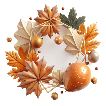 extraordinary abstract Autumn Leaves Frame Design Cutout Isolated original png