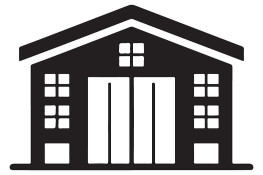 Silhouette barn image delivering classic American farm architecture vector