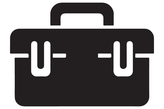 Toolbox icon for construction work and repair needs vector