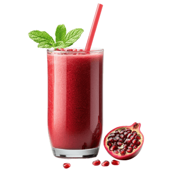 Free Isolated on Transparent Background, Refreshing smoothie drink with vibrant colors and garnished with mint leaves png
