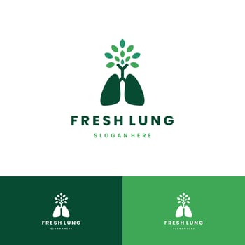 Lung tree logo design modern concept vector