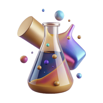 stunning minimalist Beaker Side View with Liquid Isolated Element genuine png