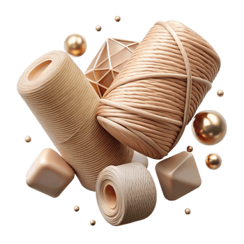 dramatic modern Beige Thread with Neutral Lighting Transparent Background genuine png