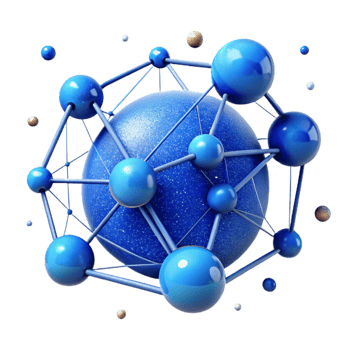 stunning classic Blue Connected Dots Cutout with Gradient Effect professional png