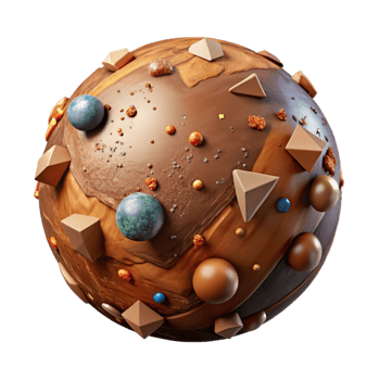 stunning creative Brown Earth Texture Top View Transparent Background high resolution png