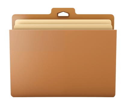 folder illustration with a classic design, isolated on transparent background png