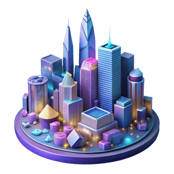 elegant traditional City Skyline at Night with Bright Lights Transparent authentic png