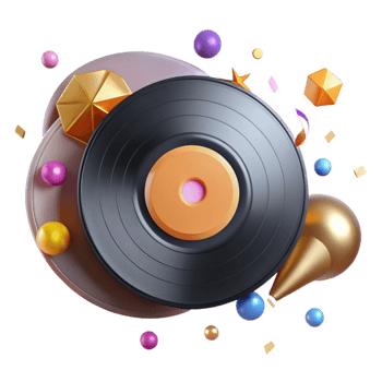 magnificent vintage Classical Music Record Vinyl Lp Isolated Element original png