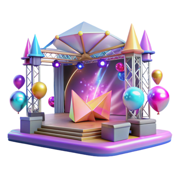 serene traditional Concert Stage Lights Colorful Transparent Element genuine png