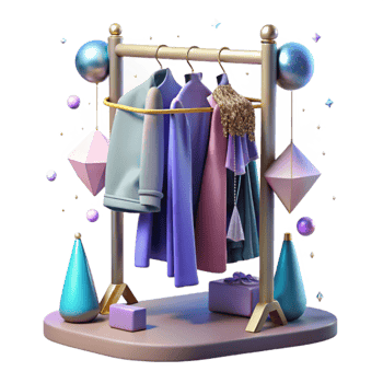 wonderful traditional Costume Rack Transparent Background with Hanging Clothes original png