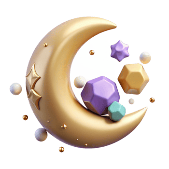 extraordinary creative Crescent Moon Cutout with Soft Glow high quality png