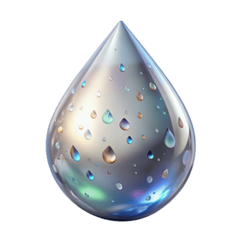 magnificent abstract Crystal Clear Water Drop with Transparent Background premium png