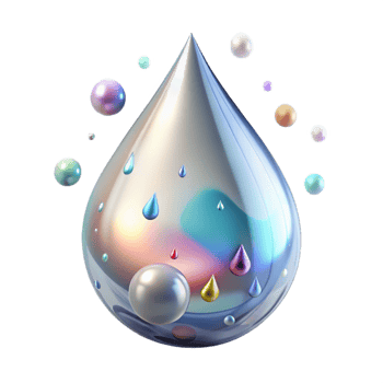 extraordinary abstract Crystal Clear Water Drop with Transparent Background png
