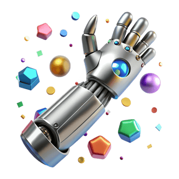 magnificent classic Cybernetic Arm with Chrome Finish Cutout professional png