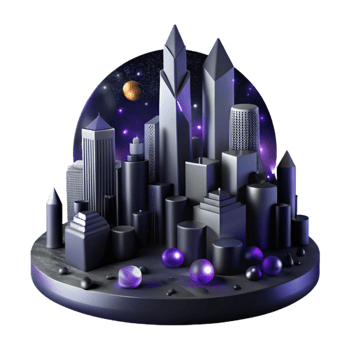magnificent traditional Dark Shadowy City Skyline Silhouette Isolated genuine png