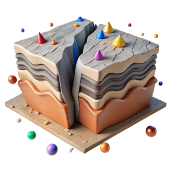 elegant contemporary Earthquake Fault Line Cutout with Shifting Ground professional png