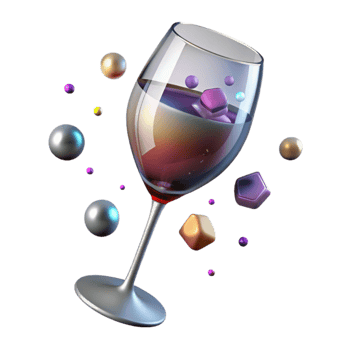 stunning artistic Empty Wine Glass Side View Isolated Cutout professional png