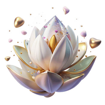 vibrant creative Flower Bud Opening Transparent Background with Delicate Petals png