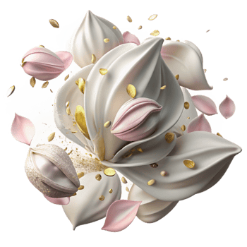 wonderful modern Flower Petals Scattered by Whispering Winds Isolated png