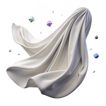 beautiful modern Flowing White Curtain Blown by Wind Isolated high resolution png