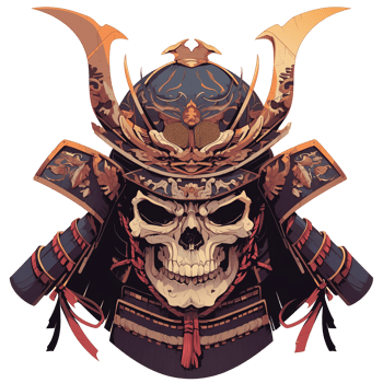 A stylized artistic illustration depicts a skeleton warrior in ornate armor png