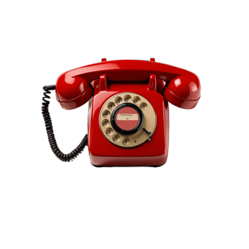 Vintage Red Rotary Phone A Classic Communication Device png