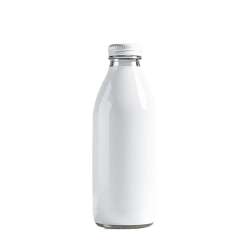 Glass Bottle of Milk, Dairy Product, White Label, Fresh Milk, Dietary Product on Transparant Background png