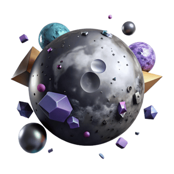 serene abstract Full Moon Silhouette Cutout with Dark Shadows exclusive png