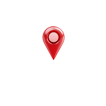 Glossy Red Location Pointer A 3D Render of a Map Pin Icon png