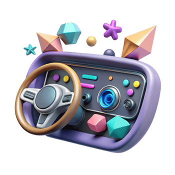 stunning vintage Futuristic Car Dashboard Interface Isolated genuine png