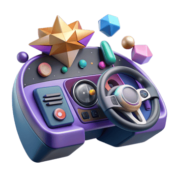 elegant vintage Futuristic Car Dashboard Interface Isolated png