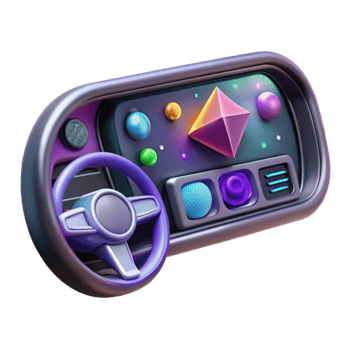 wonderful artistic Futuristic Car Dashboard Interface Isolated detailed png