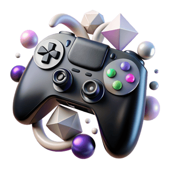 impressive classic Gaming Controller Black and White Cutout authentic png