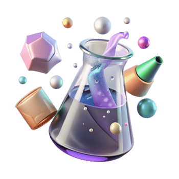 beautiful classic Glass Beaker with Liquid authentic png