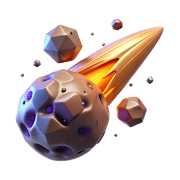 wonderful creative Glowing Meteor Streaking Across Space Isolated authentic png