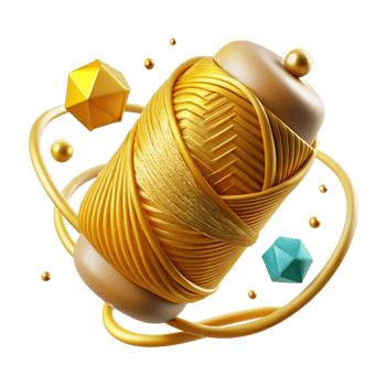 beautiful vintage Golden Yellow Thread Cutout Transparent Background Rich Tone professional png