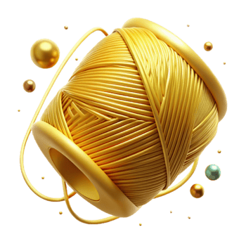 extraordinary classic Golden Yellow Thread Cutout Transparent Background Rich Tone original png