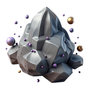 beautiful rustic Gray Rock Formation Isolated Element professional png