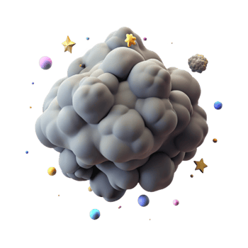beautiful artistic Gray Smoke Plume Isolated Element original png