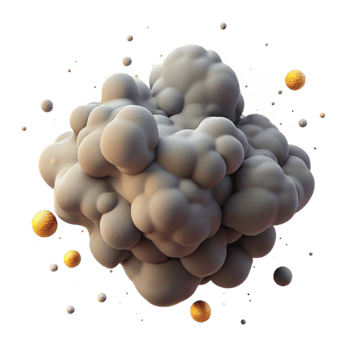 dramatic modern Gray Smoke Plume Isolated Element premium png