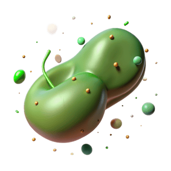 vibrant abstract Green Bean Stringless Isolated on Transparent Background high quality png