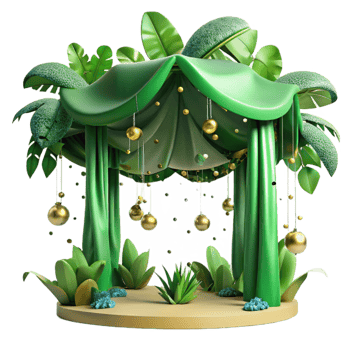 serene vintage Green Canopy Leaves Cutout with Sunlight Filtering Through detailed png