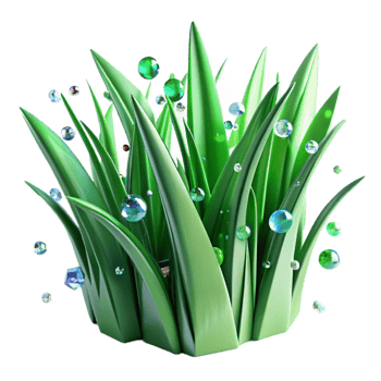 beautiful rustic Green Grass Blades Close Up Transparent Background exclusive png