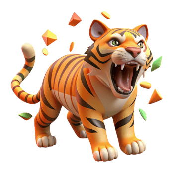 extraordinary artistic Growling Tiger Orange Stripes Isolated detailed png